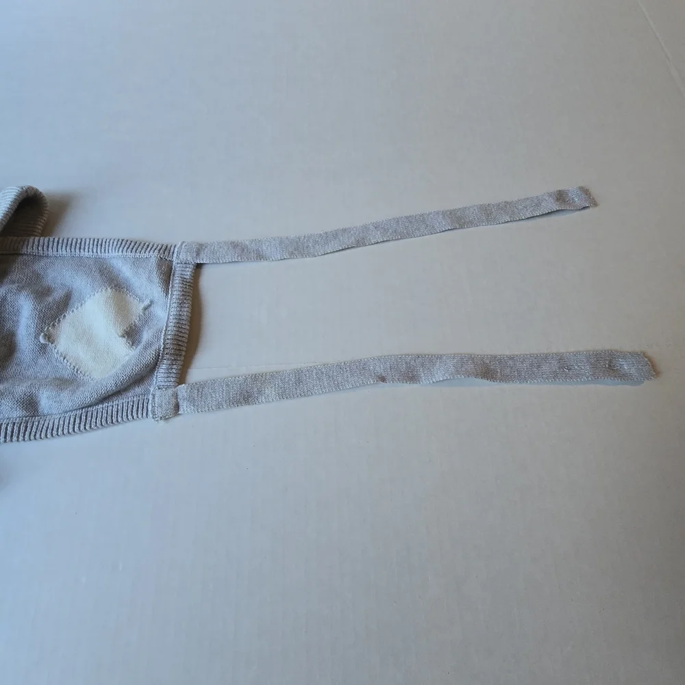 Janie and Jack Gray Knit Baby Romper Size 18 to 24